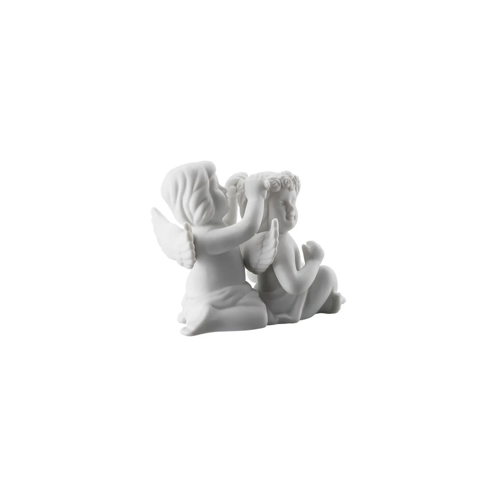 Rosenthal Engelpaar mit Blumenkranz