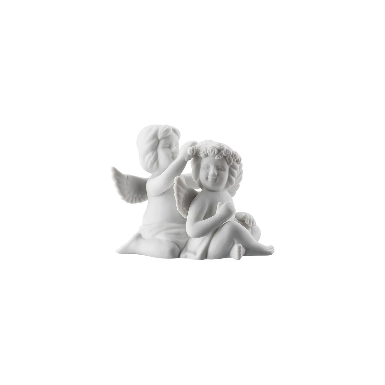 Rosenthal Engelpaar mit Blumenkranz