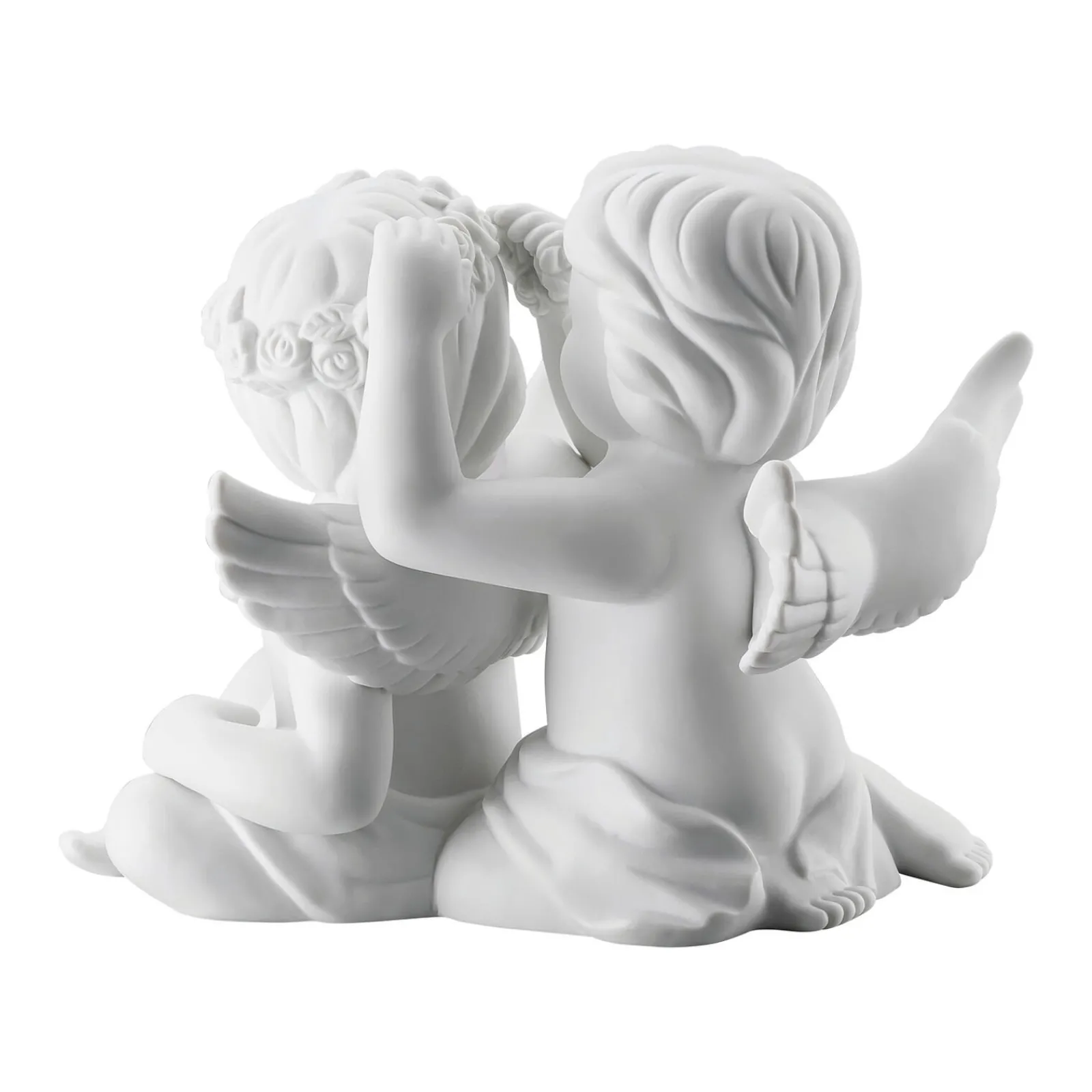 Rosenthal Engelpaar mit Blumenkranz